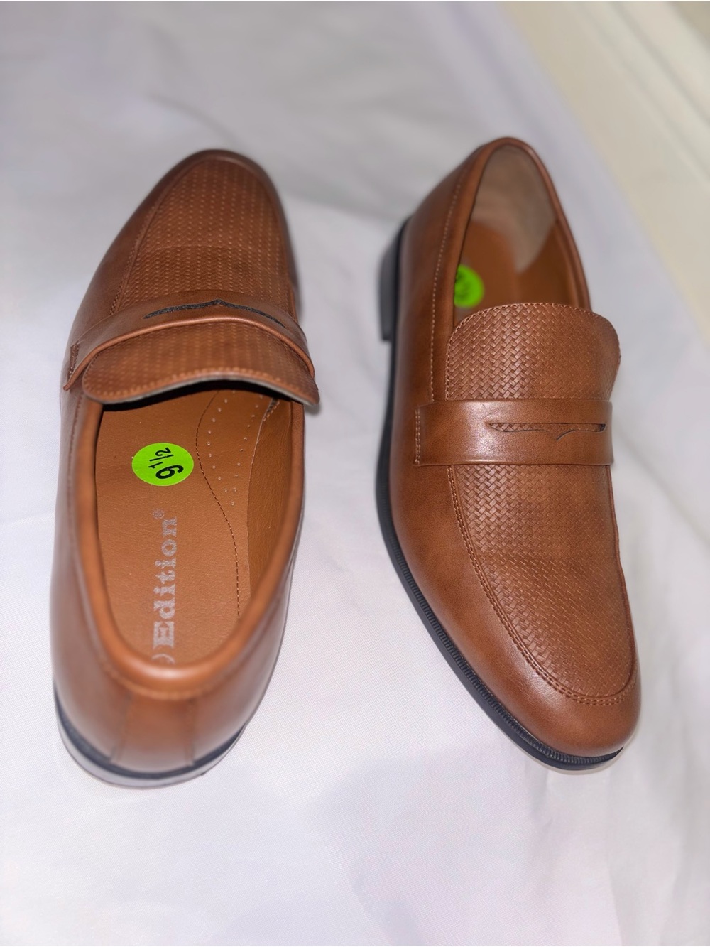 Edition Men's (US) 9.5 Brown Leather Penny Loafers Slip-On Dress Casual Shoes